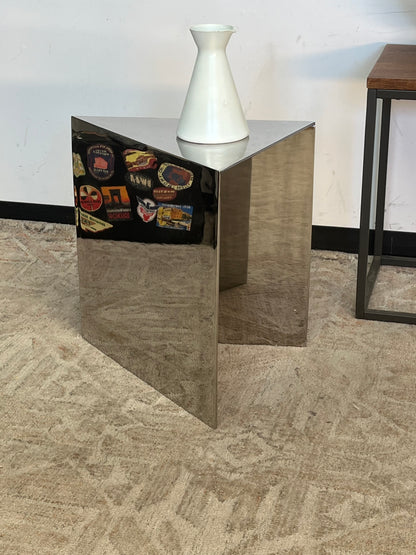 Modern Metal Abstract Accent Table