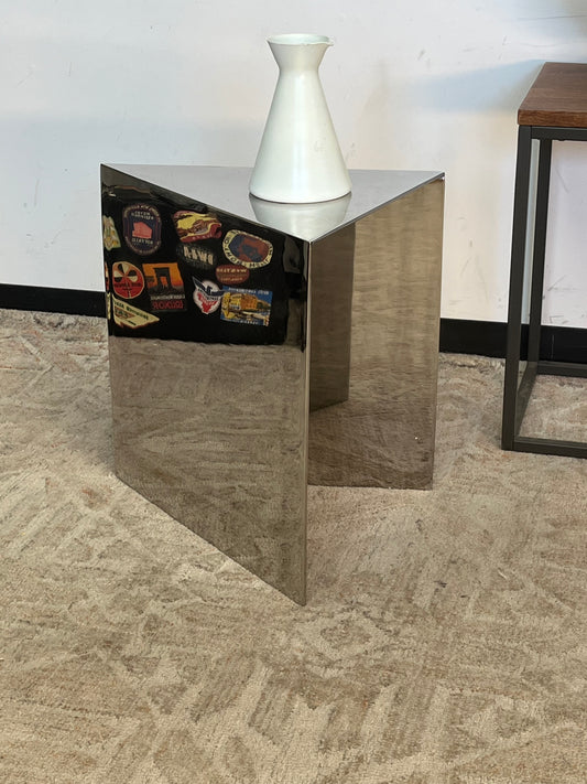 Modern Metal Abstract Accent Table
