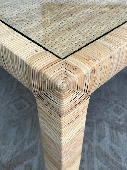 Bohemian Style Rattan Dining Table