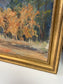 Framed Oil Painting Landscape With Gold Tone Wooden Frame