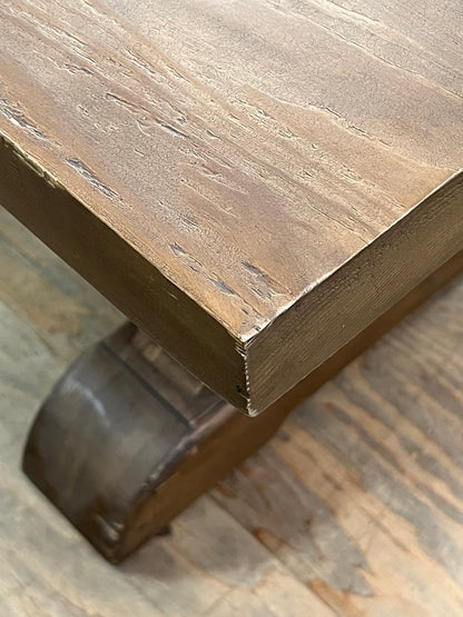 Farmhouse Style 84" Brown Dining Table