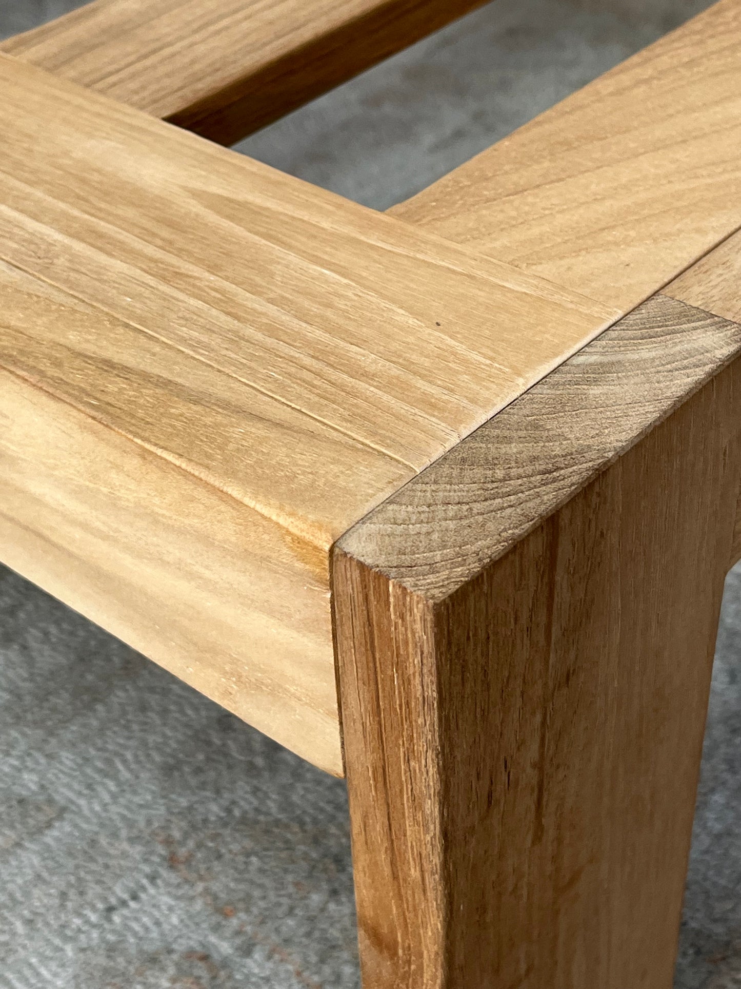 Outdoor Wooden Chaise Lounge Missing Cushion