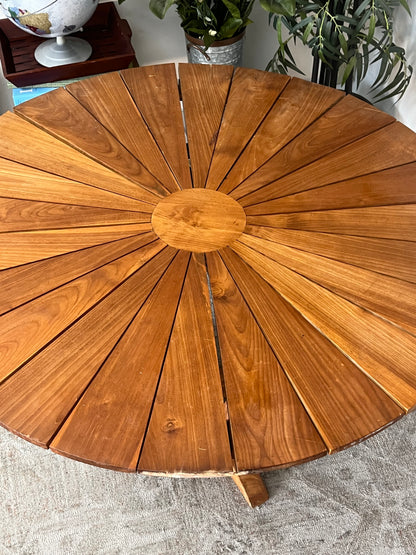 Outdoor 47" Oval Wooden Table
