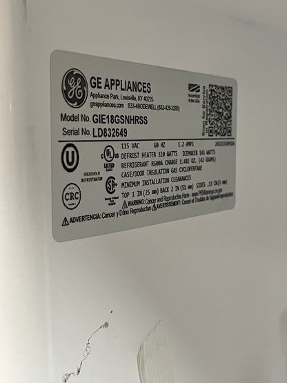 GE 17.5 Cu.Ft Stainless Steel Top Freezer Refrigerator