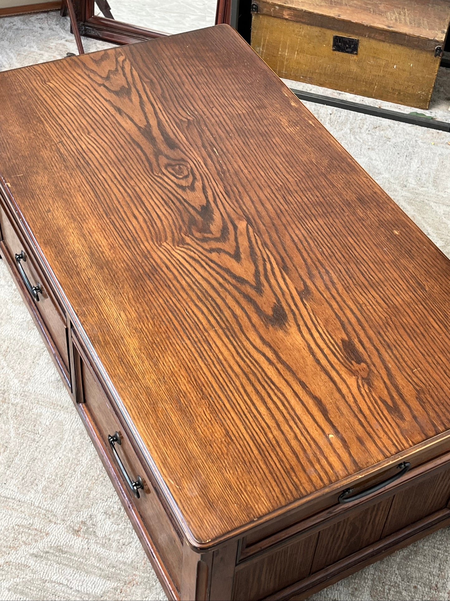 Rising Coffee Table w/ Storage