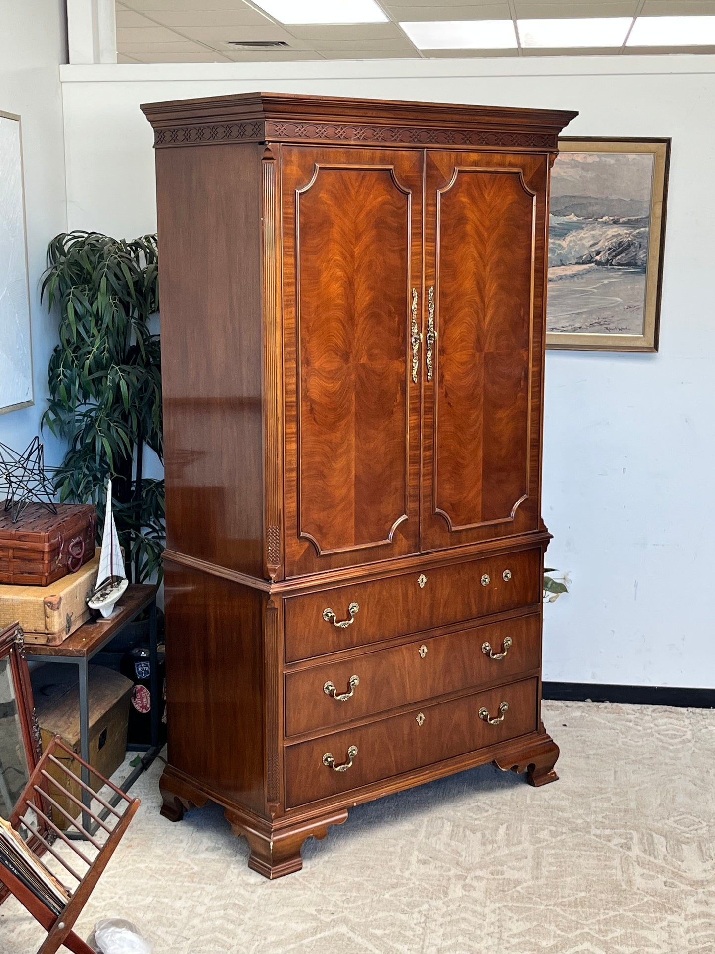 Drexel Vintage Traditional Devoncourt Armoire Wardrobe Closet