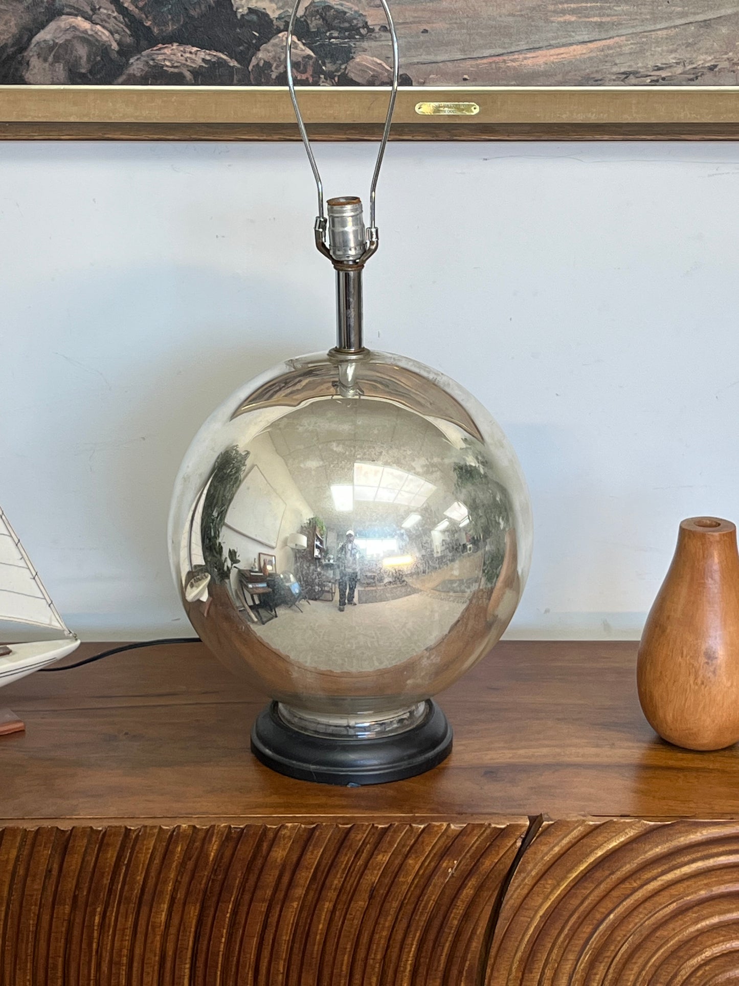 Rounded Table Lamp - Missing Shade - Not Working