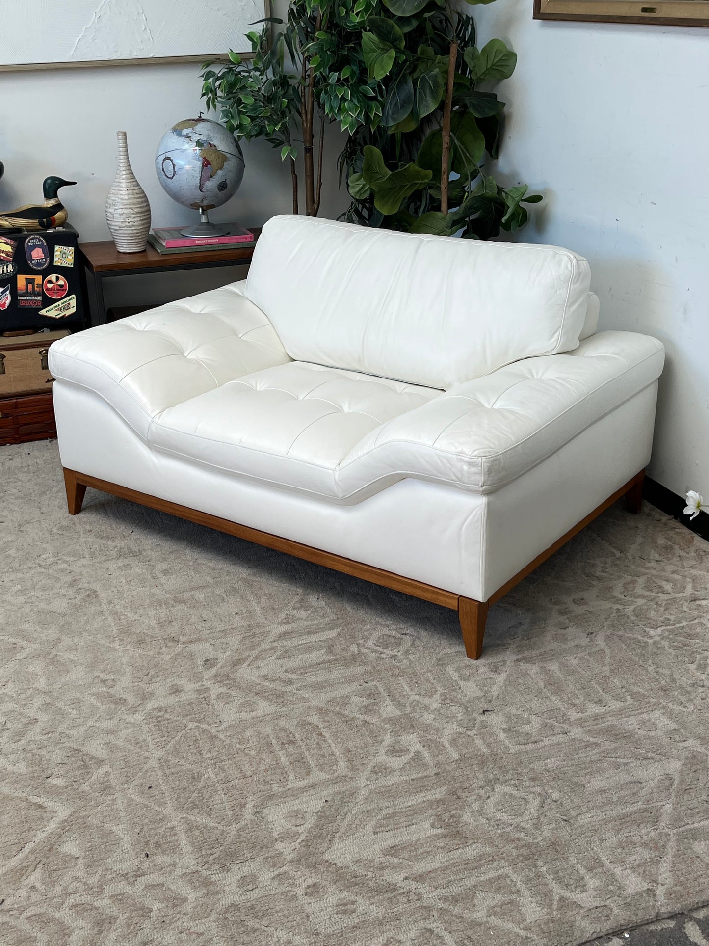 Modern Wide-Arm Accent Chair