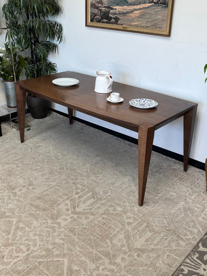 Mid Century Style Brown Dining Table