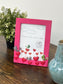 5 x 7 Pink Frame with Hearts & Flowers
