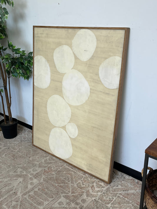 Textured Ivory Abstract Wall Art Painting