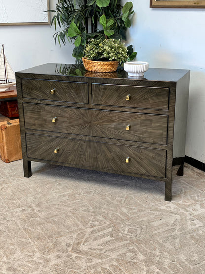 Modern Faux Horn Olive Green Dresser