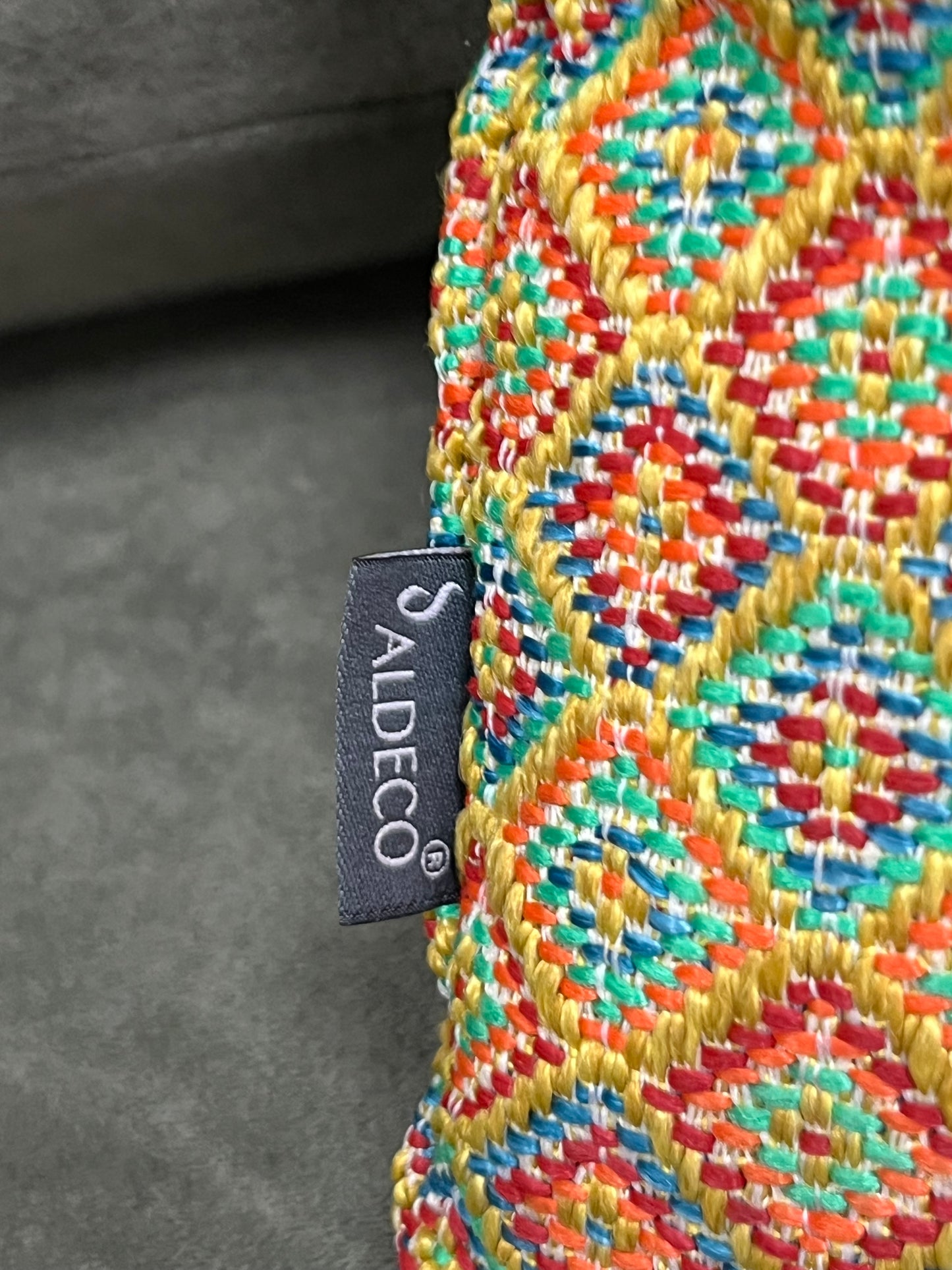 10" Orange Moroccan Style Geometric Pillow