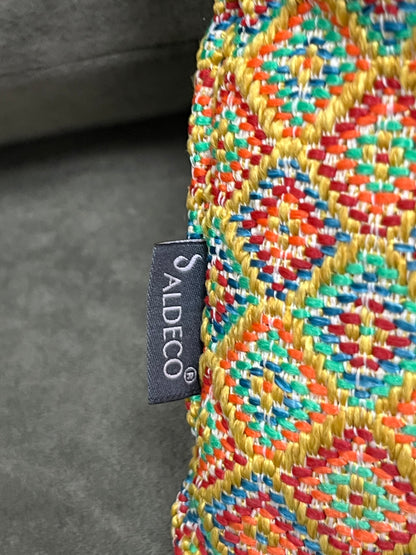10" Orange Moroccan Style Geometric Pillow