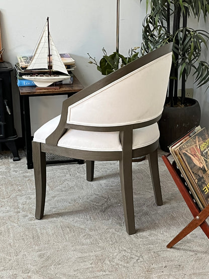 Modern White Upholstered Accent Chair