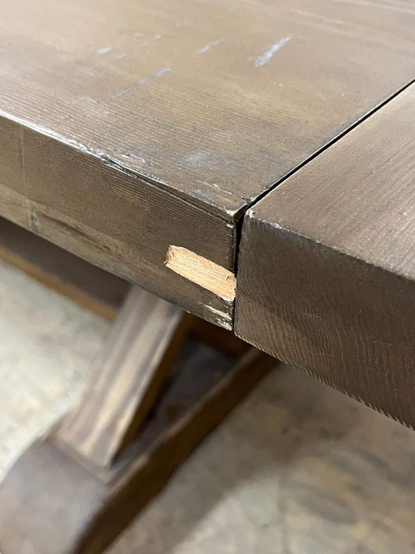 Farmhouse Style 84" Brown Dining Table