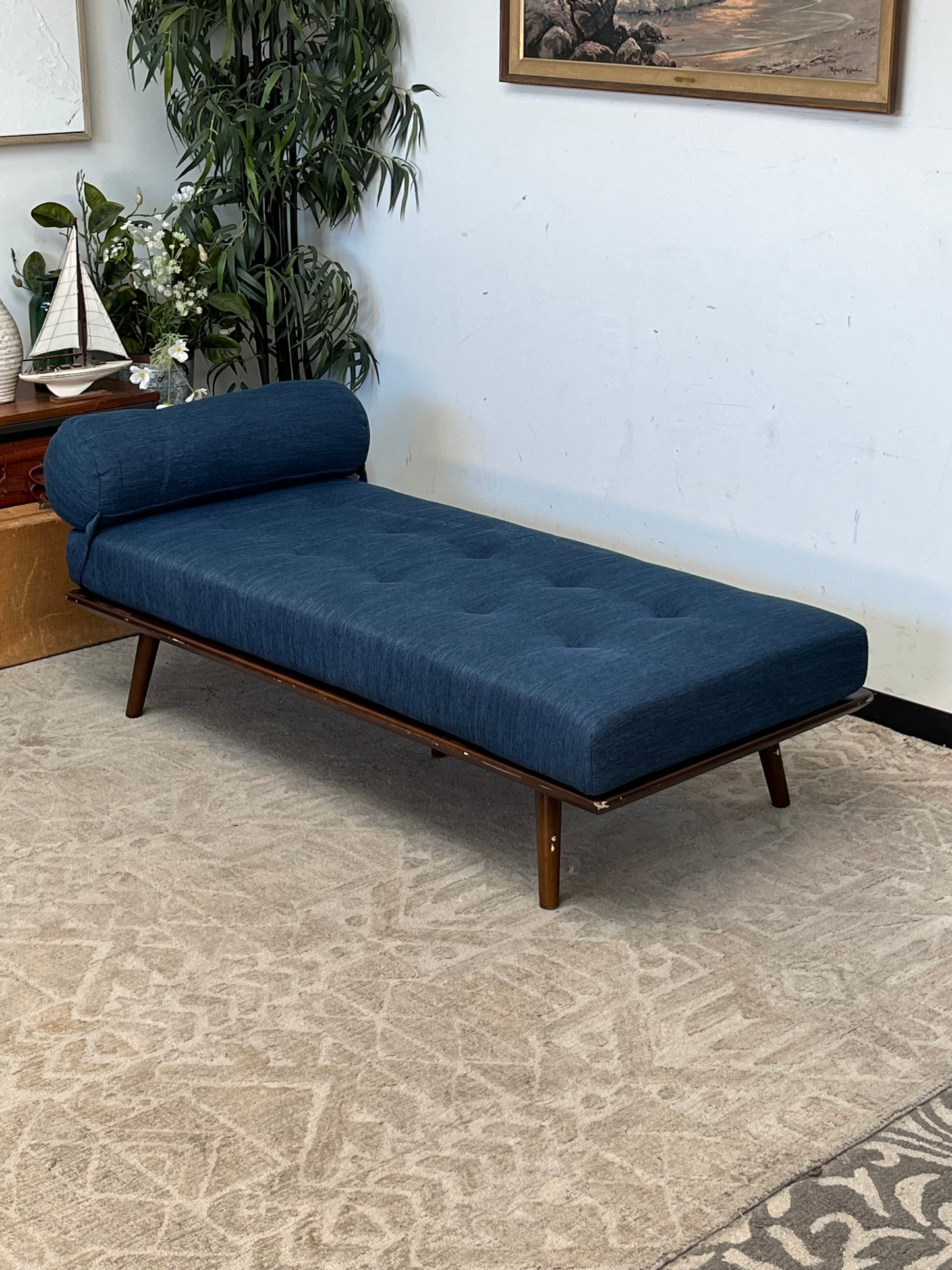 Noble House Mid Century Style Chaise