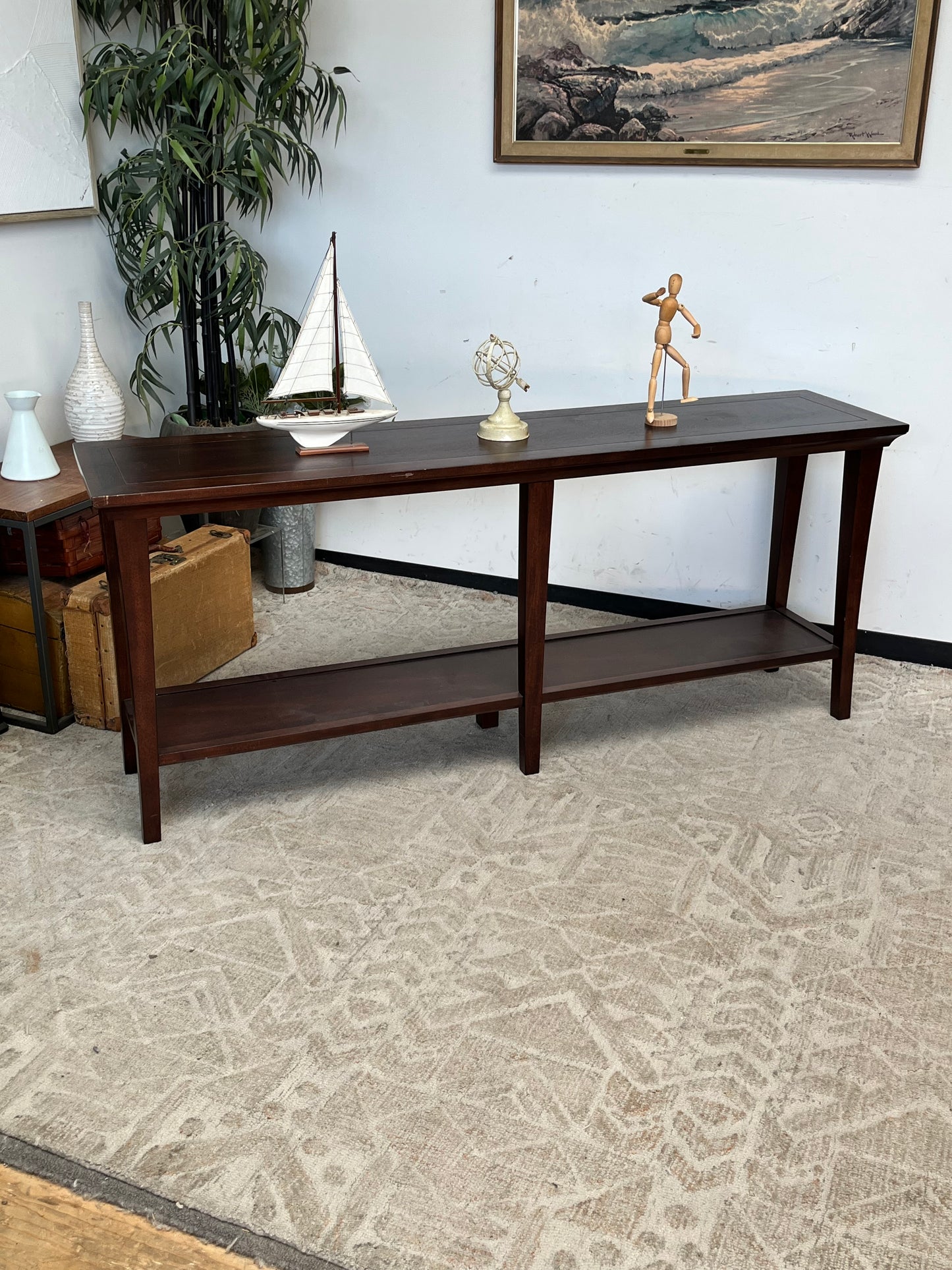 Traditional Style 72" Wooden Console
