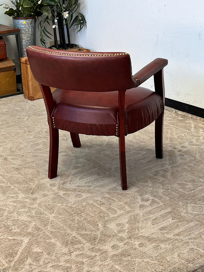 Traditional Style Red Armchair
