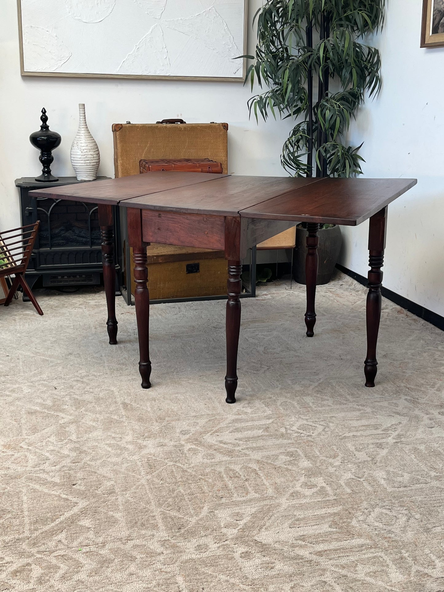 Antique 1800's Drop Leaf Dining Table