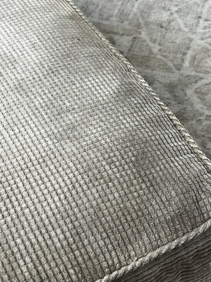Crate & Barrel Linen Ottoman w/ Storage