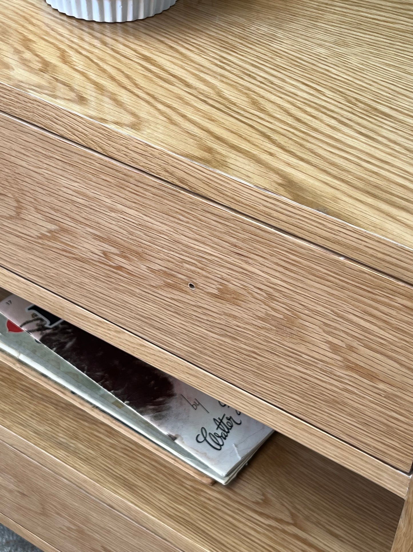 Pinewood End Table - Missing Pull Handles