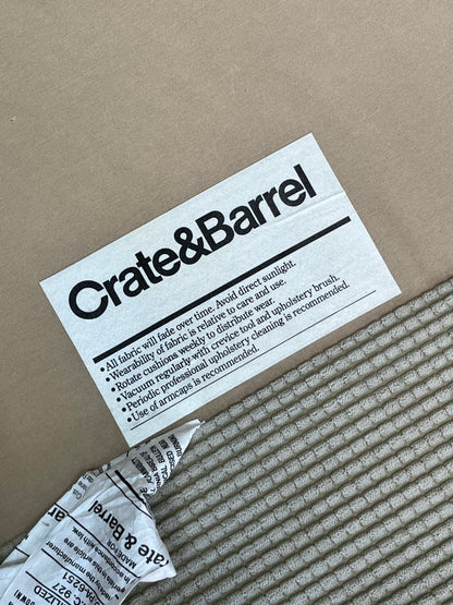 Crate & Barrel Linen Armchair