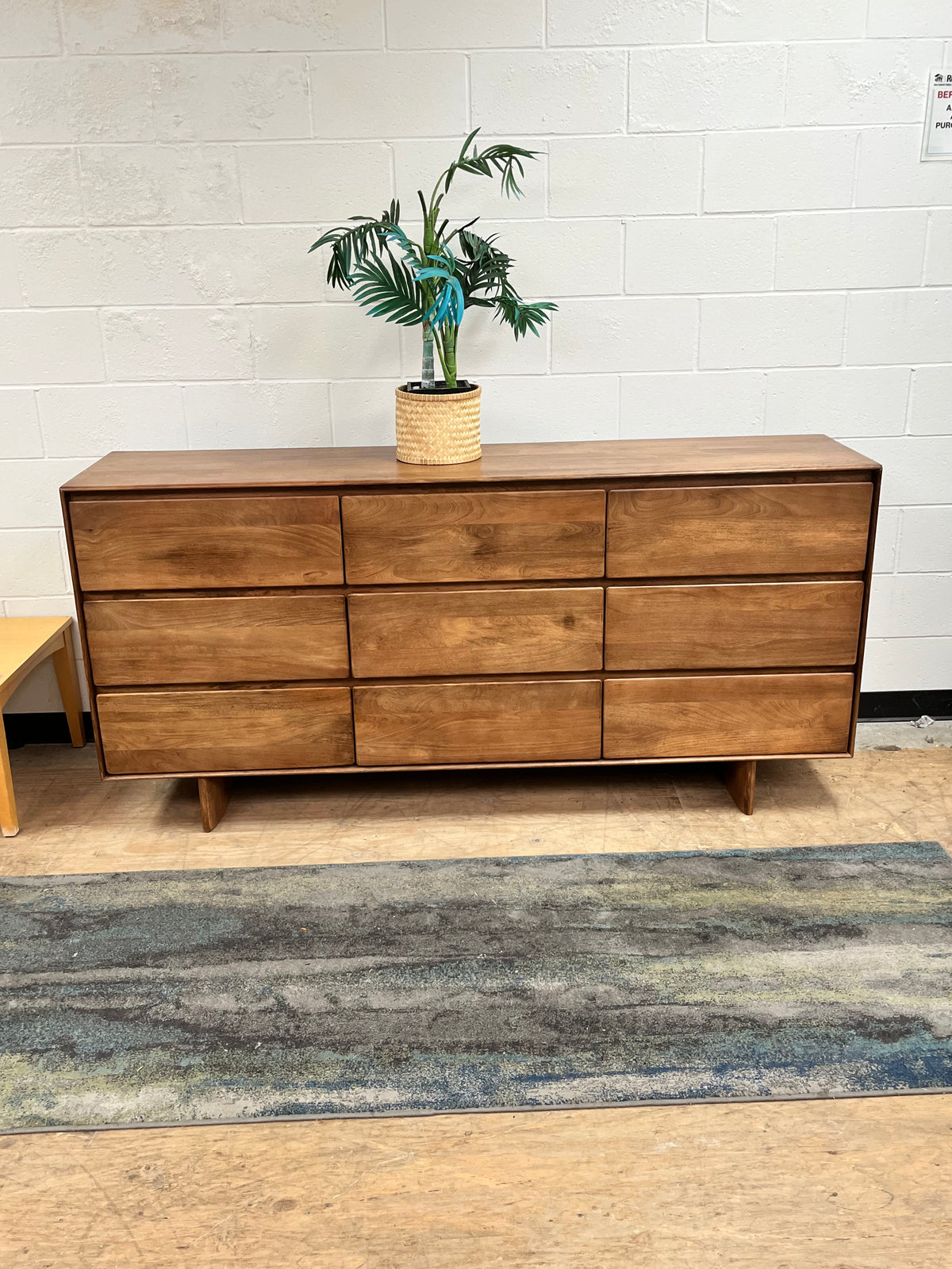 Mid-Century Style Light Brown Credenza