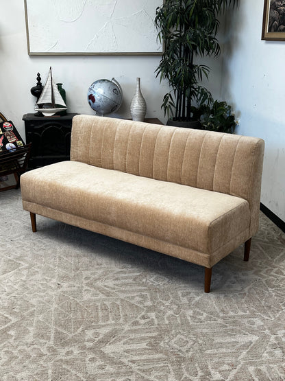 Modern Armless Beige Loveseat