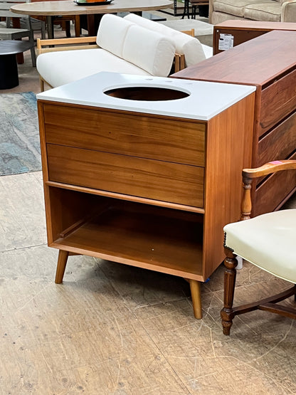 Mid Century Style Single Bathroom Vanity