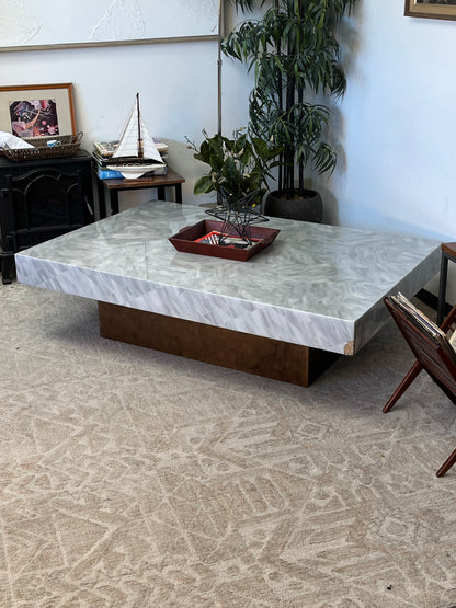 Modern Faux Horn Grey Coffee Table