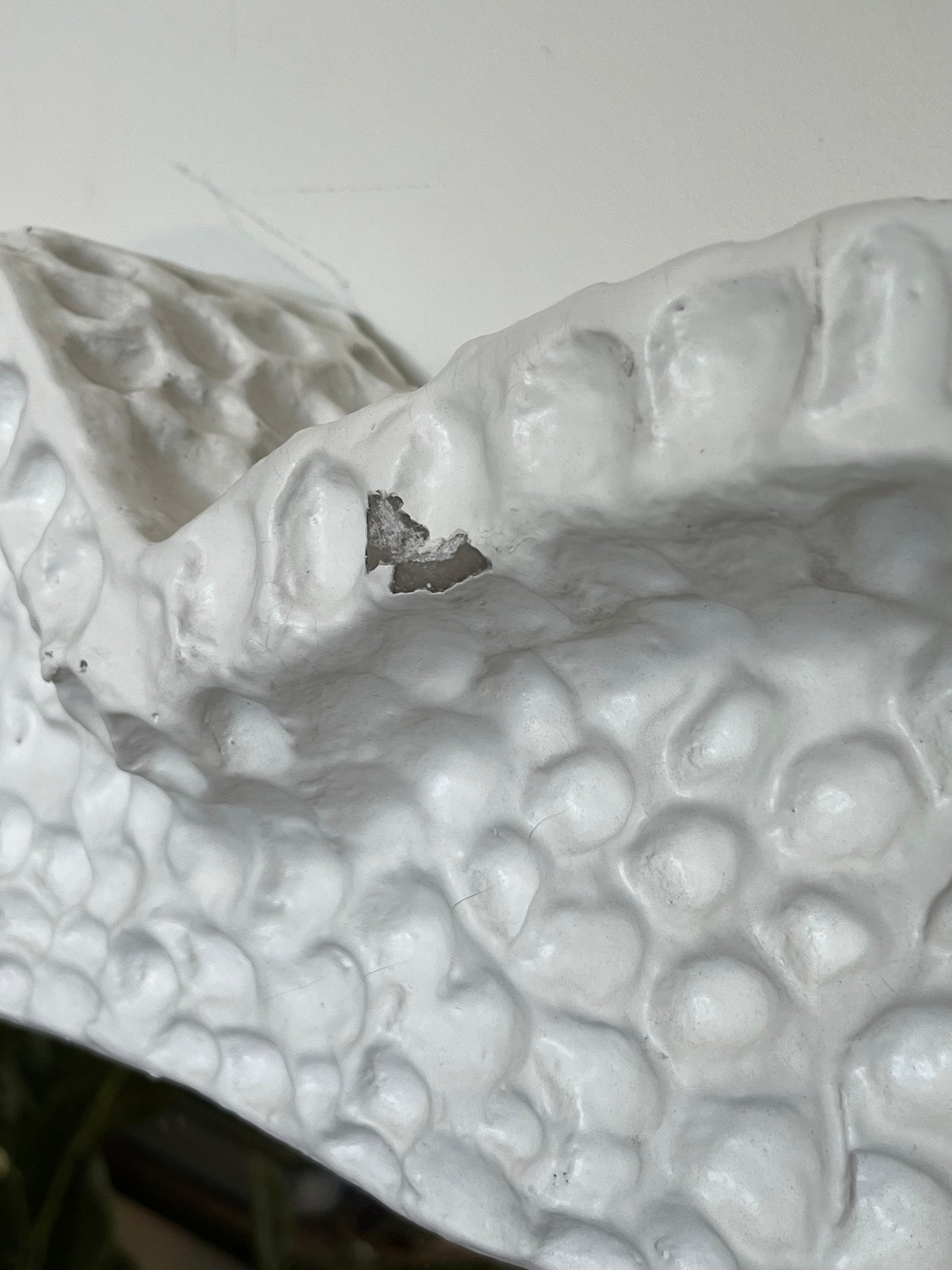 Modern White Plaster Wall Mirror