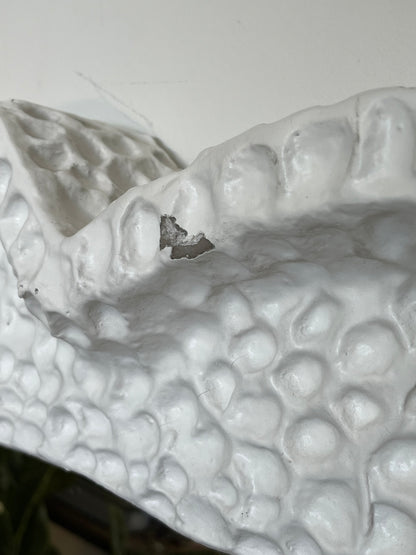 Modern White Plaster Wall Mirror