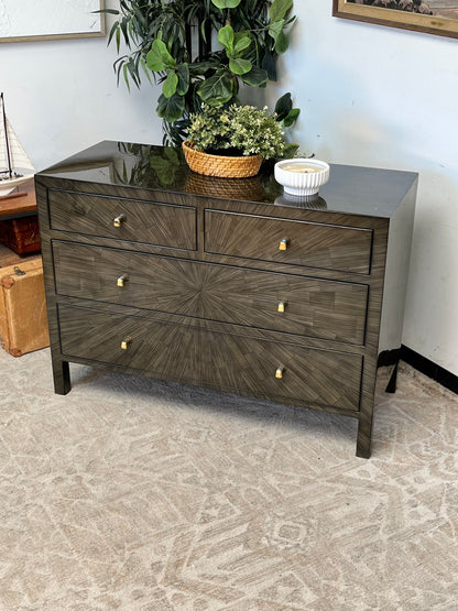 Modern Faux Horn Olive Green Dresser