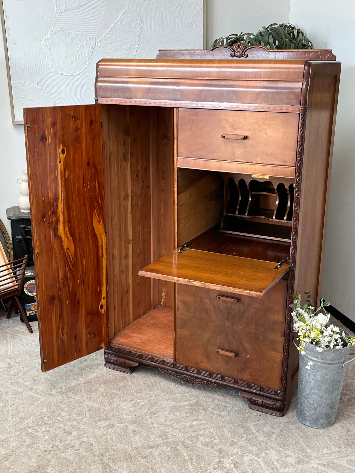 Art Deco Style Wooden Armoire