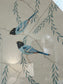 Bohemian Waxwings Artist Moran Framed Artwork