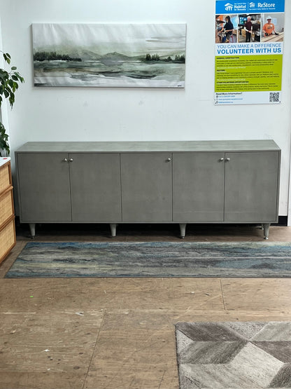 Modern Shagreen Grey Credenza