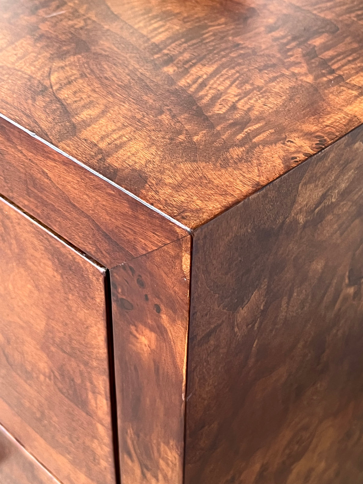 Modern Dark Wood 6 Drawer Dresser
