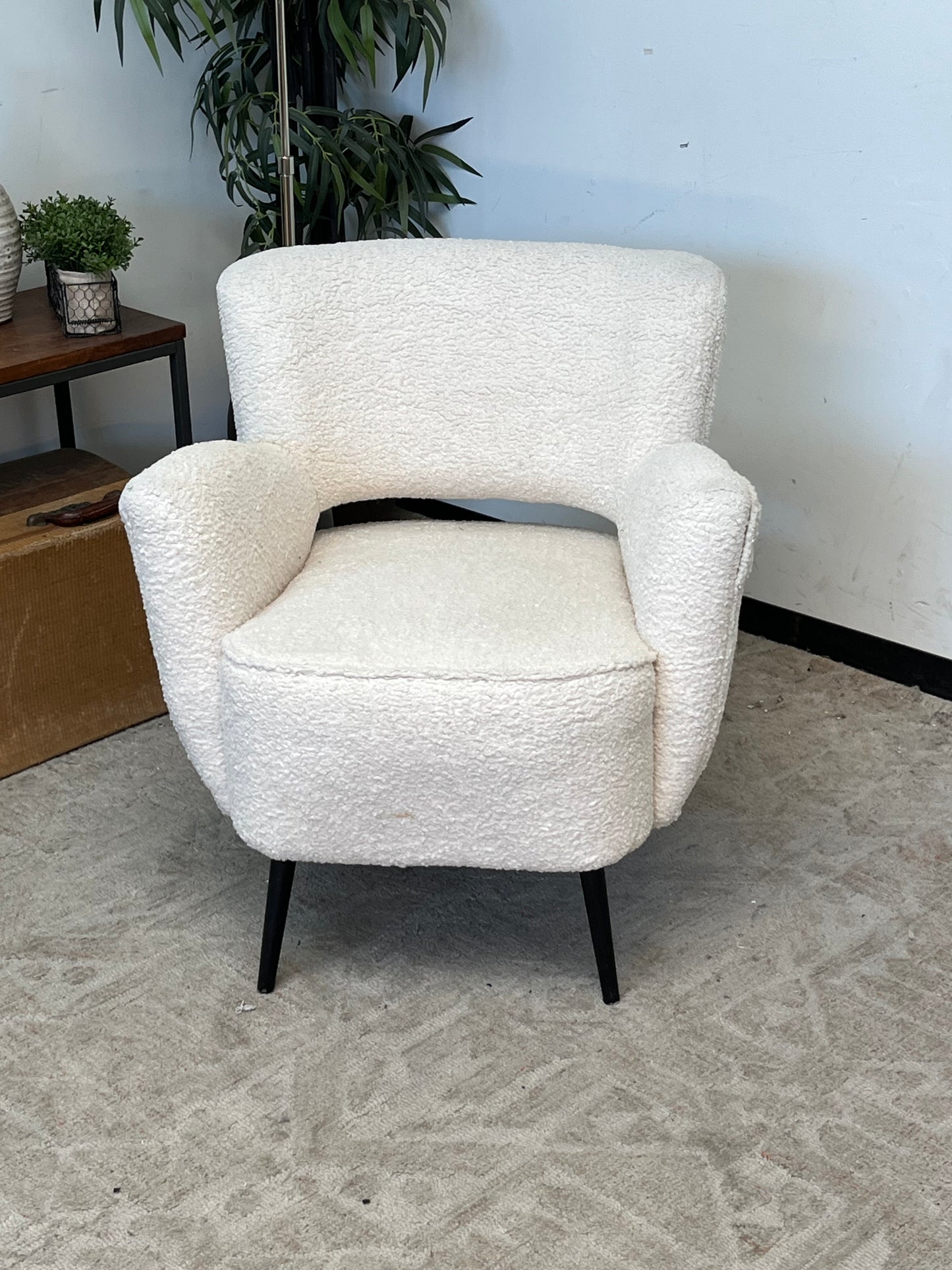 Modern Fuzzy Low-Back Chair