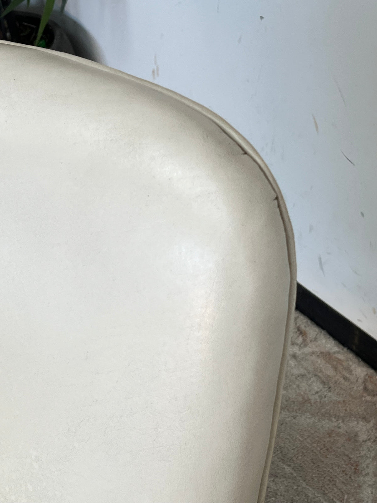 Vintage Nail-Head White Armchair