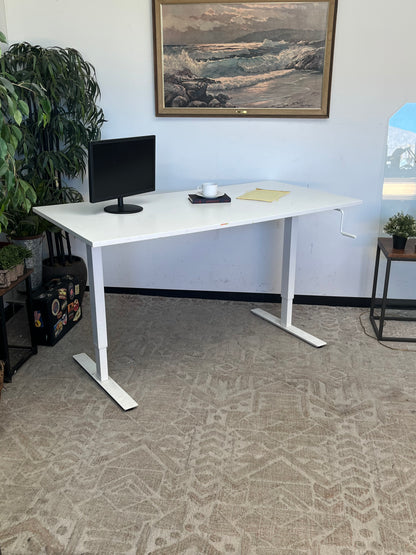 Ikea White 63" Adjustable Work Desk