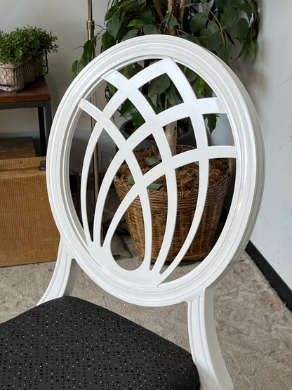 Round Back Patterned Dining Chair