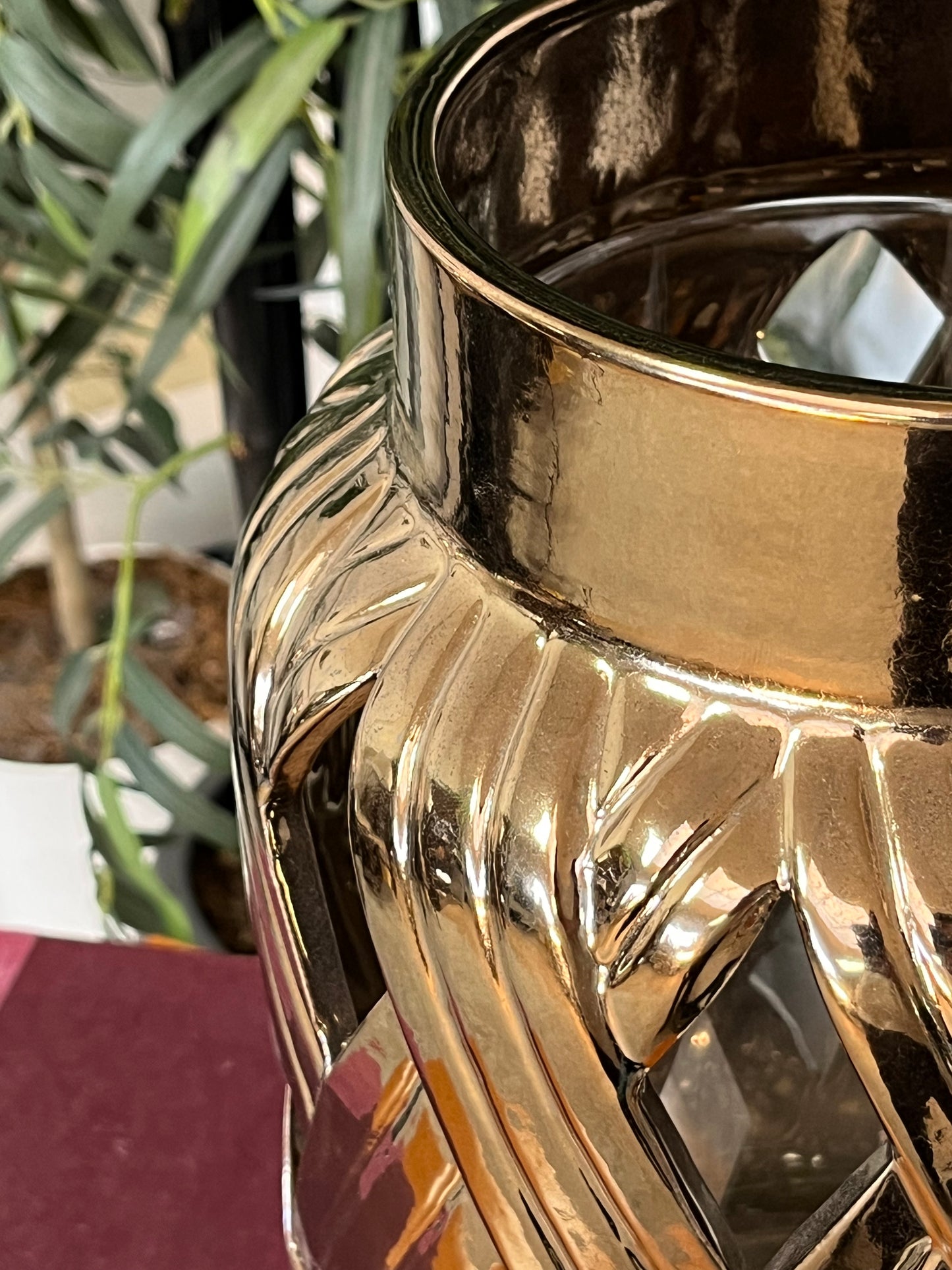 Modern Ceramic Gold Candle Hurricane