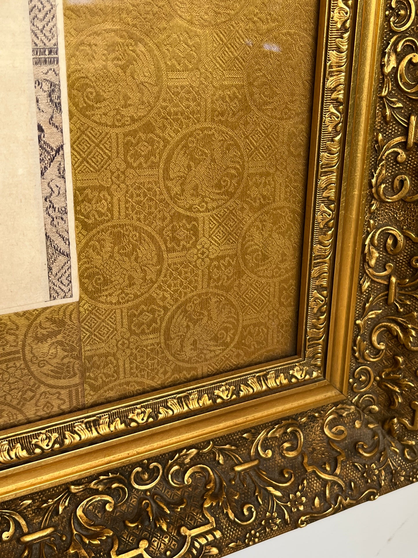 Asian Style Framed Watercolor Blossoms