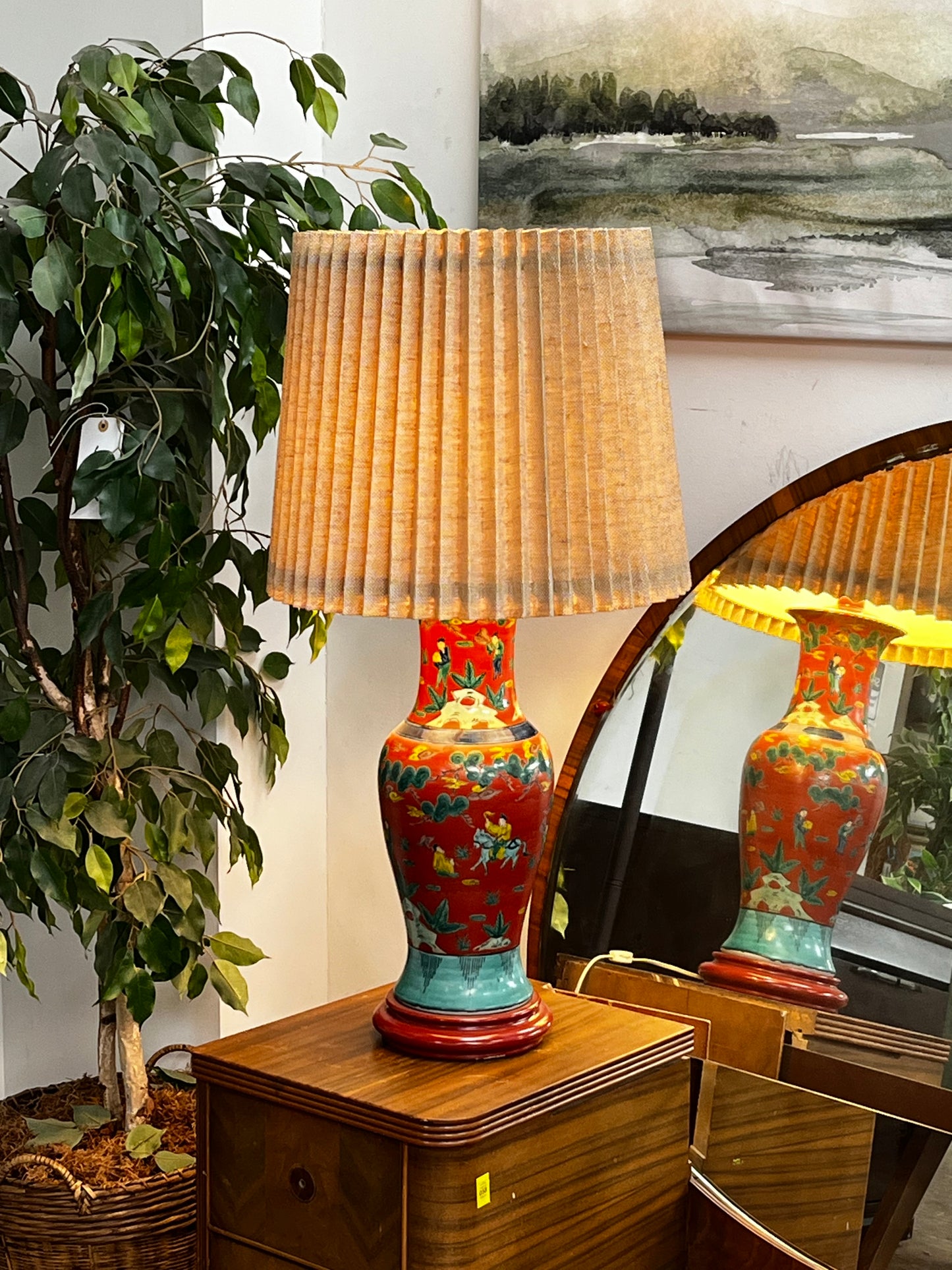 Chinoiserie Ceramic Table Lamp