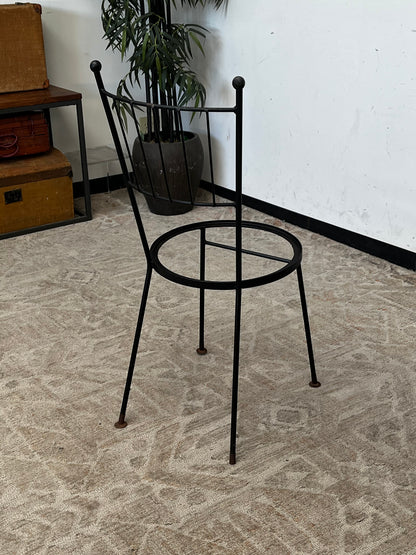 Vintage Black Metal Chair - Missing Seat