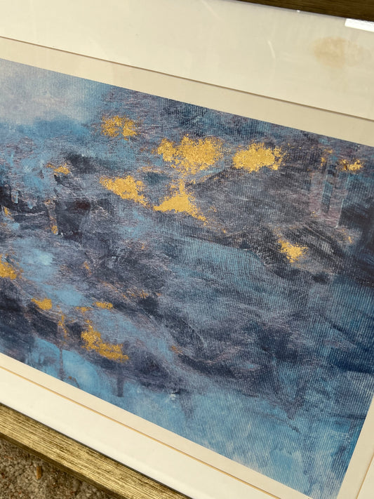 Artist Signed Abstract Dusted Brushstroke Landscape Artwork