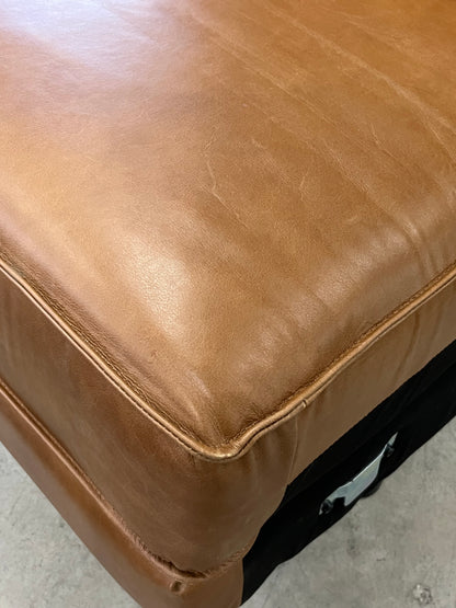 Armless Single Leather Chair