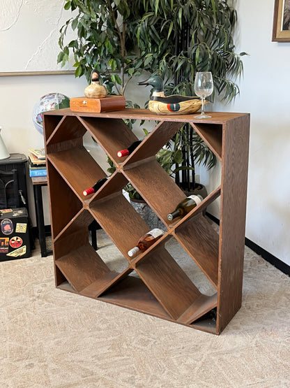 Rustic Wood Wine Rack