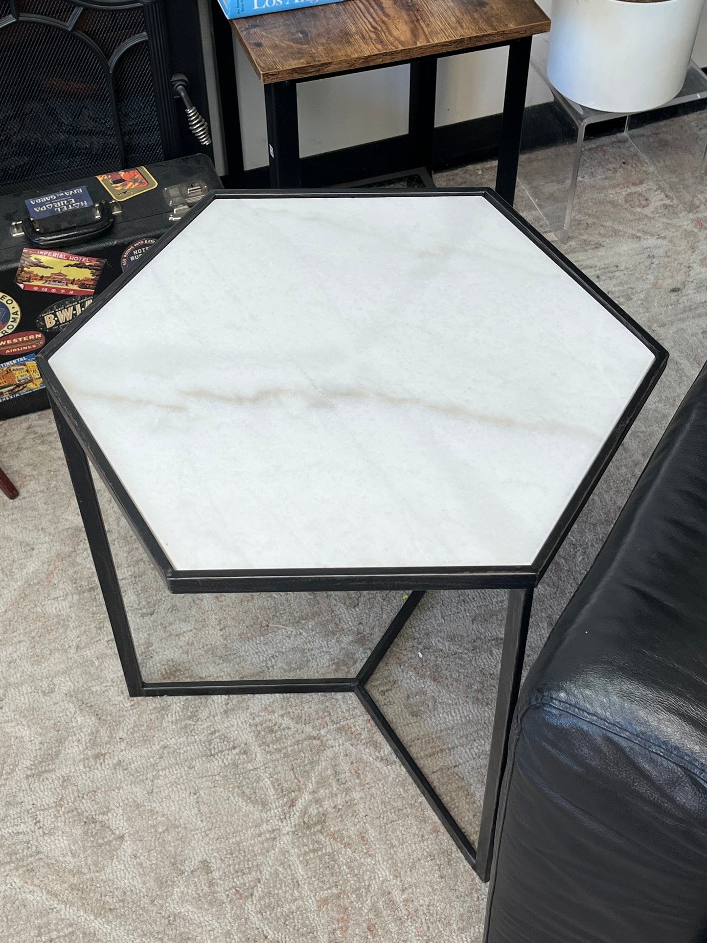 Modern Marble Top 21" Nightstand